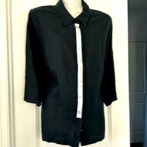 Black linen shirt, size, XL,